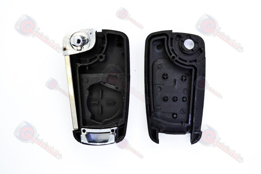 Guscio Chiave Auto Chevrolet Flip Bordino di Metallo 3 Tasti