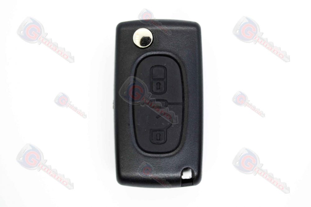 Guscio Chiave Auto Citroen 2 Tasti (Lama HU83) Con Vano Batteria