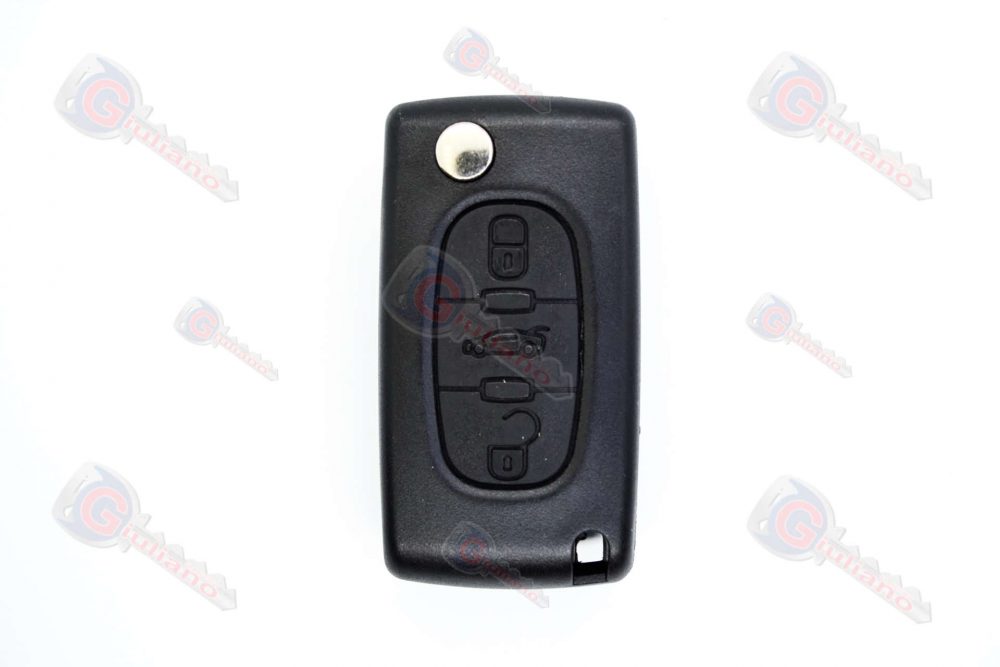 Guscio Chiave Auto Citroen 3 Tasti (Lama VA2) Senza Vano Batteria