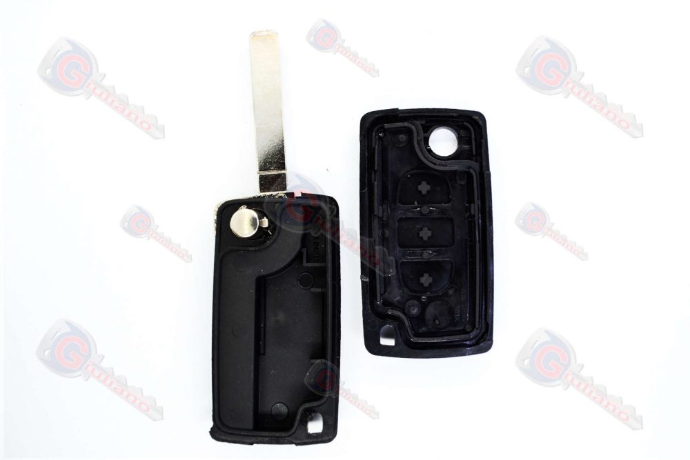 Guscio Chiave Auto Citroen 3 Tasti (Lama VA2) Senza Vano Batteria