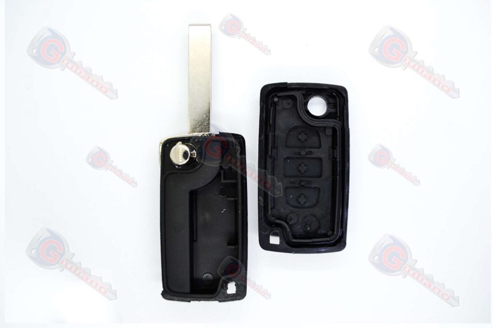 Guscio Chiave Auto Citroen 3 Tasti (Lama HU83) Senza Vano Batteria