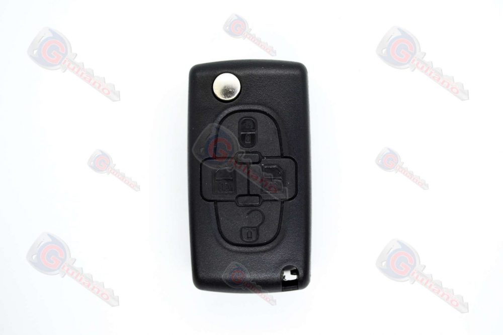 Guscio Chiave Auto Citroen 4 Tasti (Lama VA2) Senza Vano Batteria