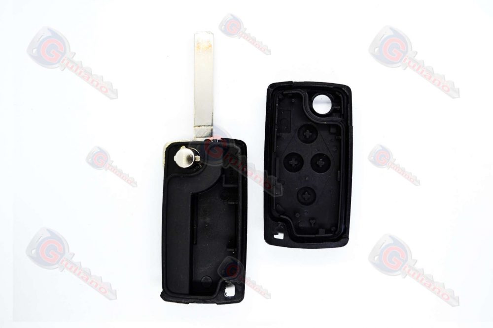 Guscio Chiave Auto Citroen 4 Tasti (Lama VA2) Senza Vano Batteria