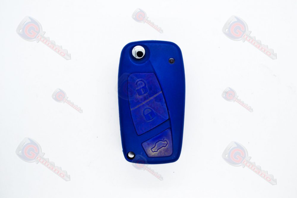 Guscio chiave Auto Fiat 3 Tasti Blu con Vano Batteria (Lama SIP22)