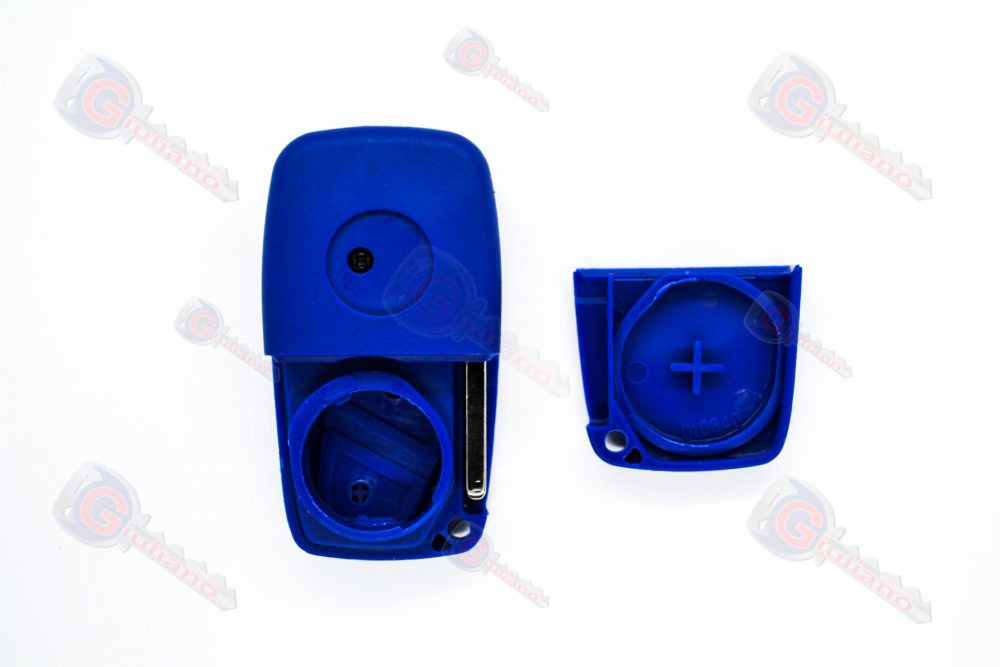 Guscio Chiave Auto Fiat 3 Tasti Blu con Vano Batteria (Lama SIP22)
