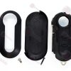 Guscio Chiave Auto Fiat 500, 3 Tasti Nero Lama SIP22 prezzo rivenditore Chi0806 aperta