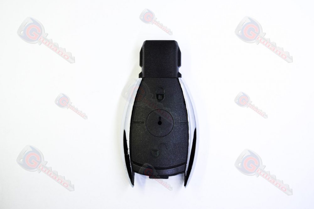 Guscio chiave Mercedes 2 Tasti Contorni Metallo (Senza Lama)