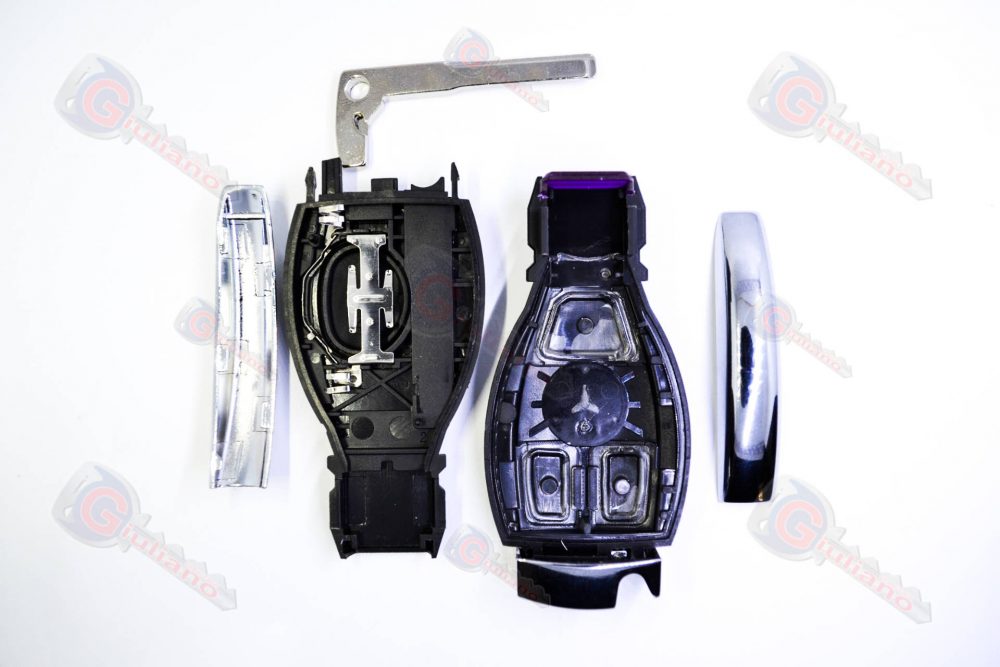 Guscio Chiave Auto Mercedes 3 Tasti Contorni Metallo (Senza Lama)
