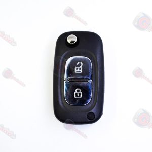 Chi2304 Renault Guscio Flip Metallo 2 Tasti