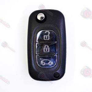 Chi2305 Renault Guscio Flip Metallo 3 Tasti