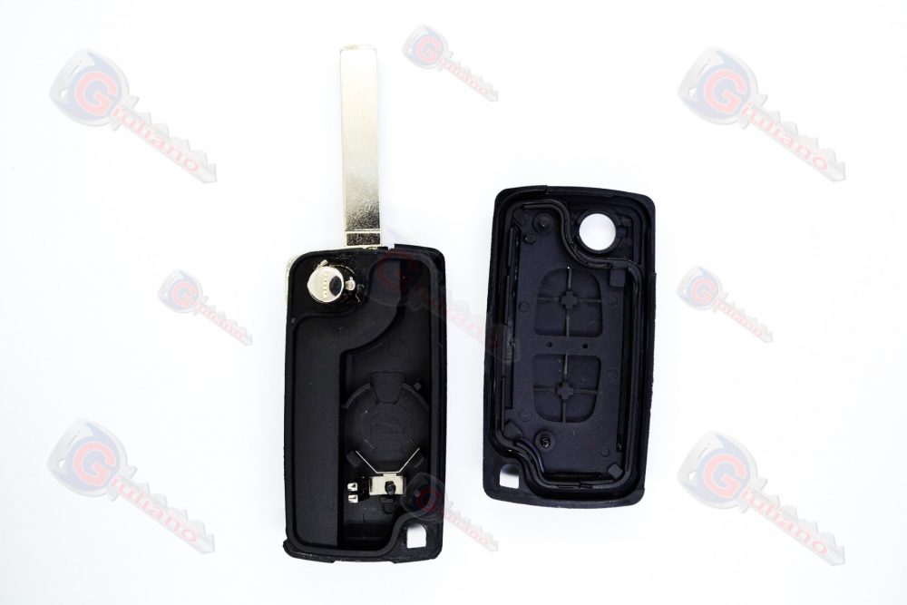 Guscio Chiave Auto Peugeot Cover 2 Tasti (Lama VA2) con Batteria