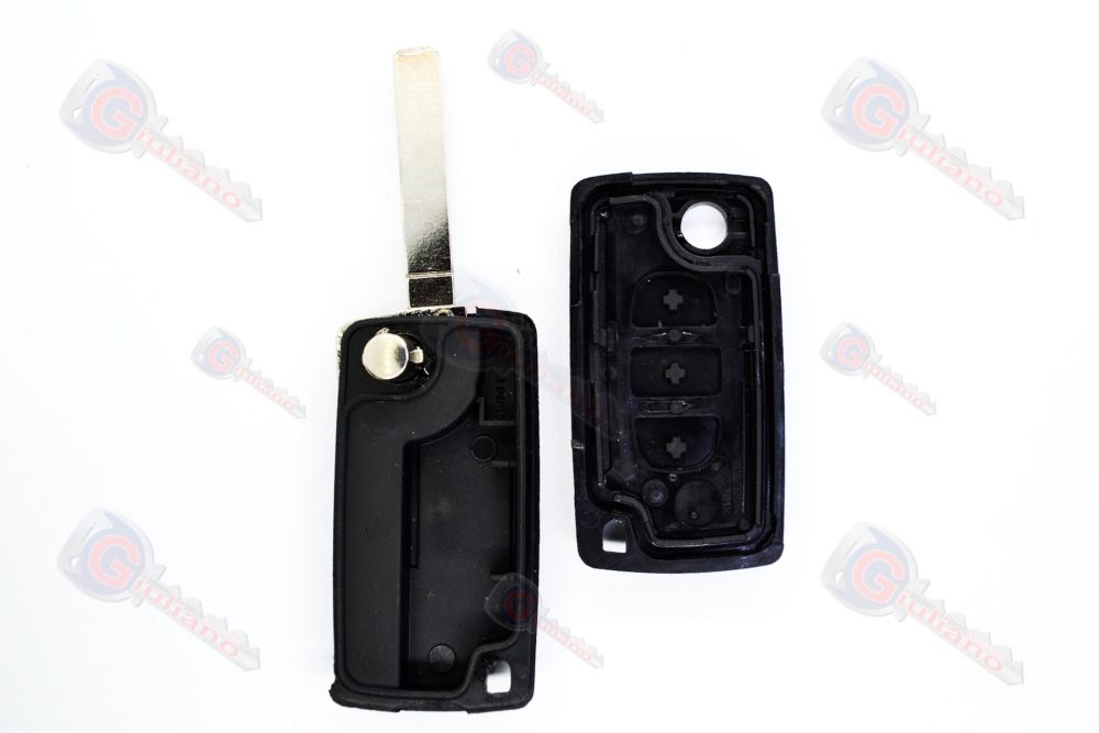 Guscio Chiave Auto Peugeot 3 Tasti (Lama VA2) senza Batteria