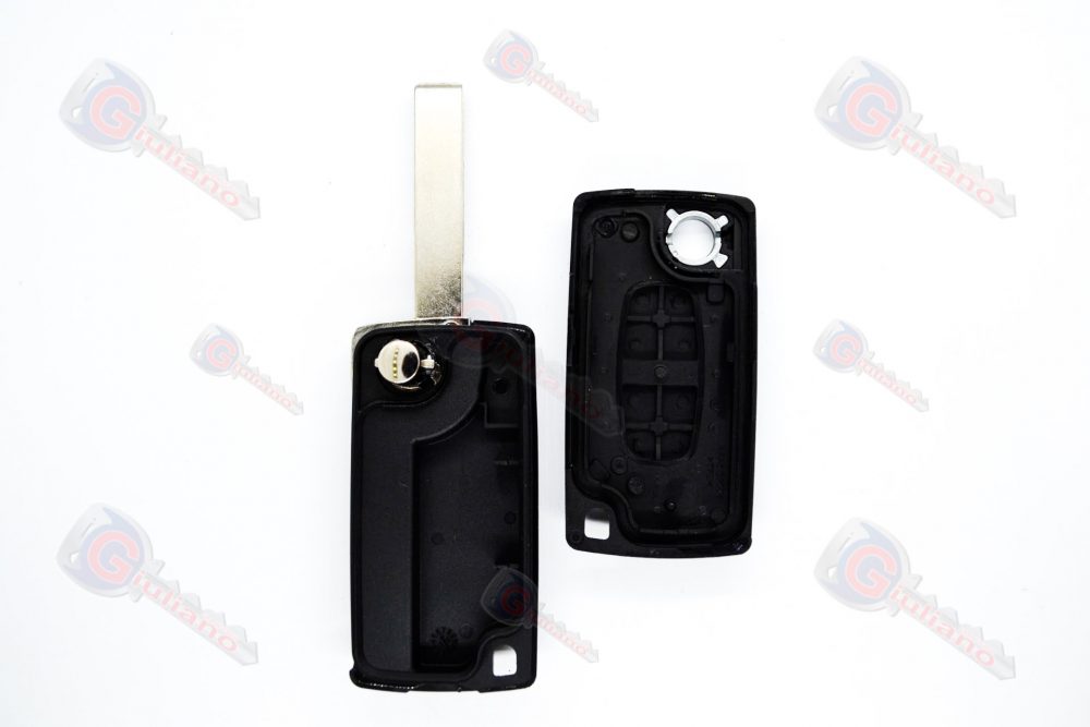 Guscio Chiave Auto Peugeot 2 Tasti (Lama HU83) senza Batteria