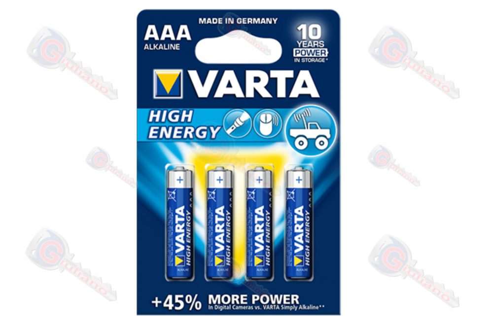 Varta High Energy Batteria AAA Bl.4