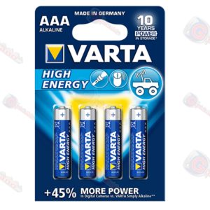 Varta High Energy Batteria AAA Bl.4